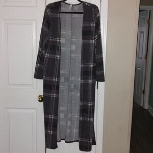 Honeyme  Long Open Front Sweater Jacket Cardigan  Sz L NWOT